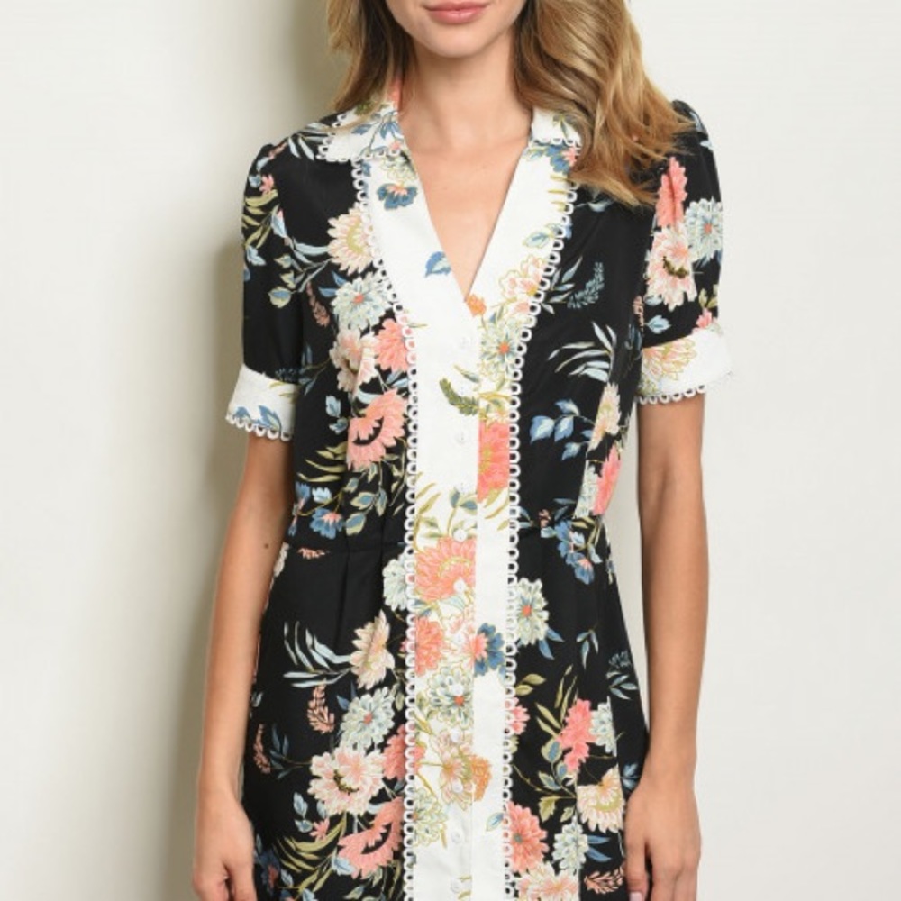 Japanese Inspired Kimono Floral Dress 116 - Picture 4 of 9